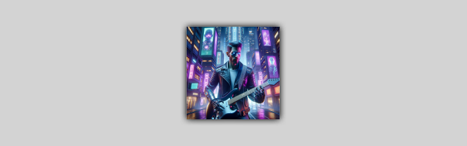 Guitariste en 3D